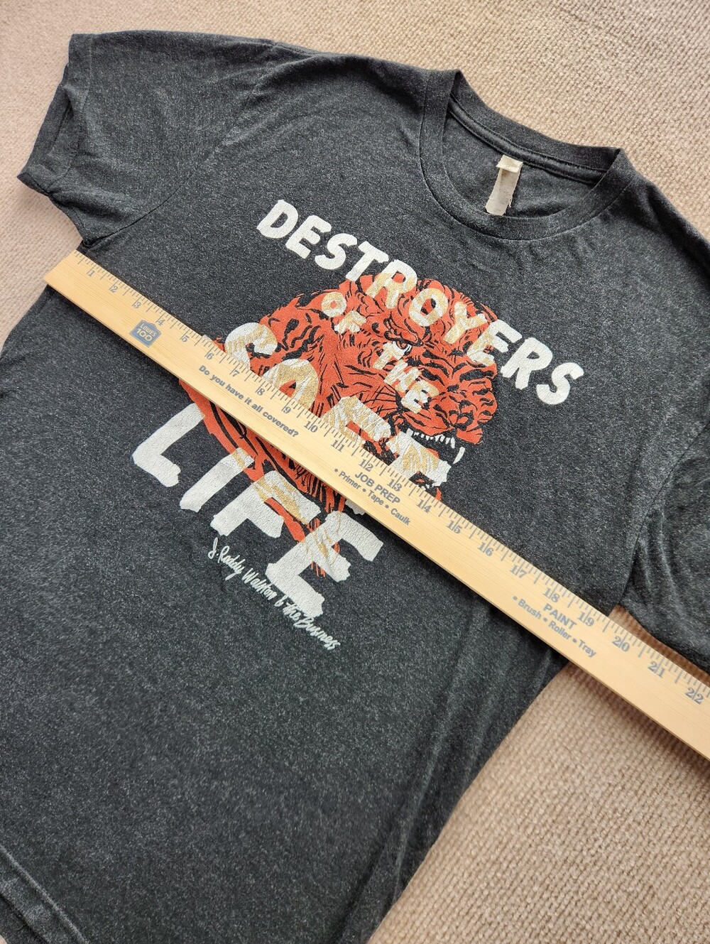 Next Level Men's M Gray Destroyers Of The Soft Life Album Graphic Band T-Shirt - Picture 5 of 8